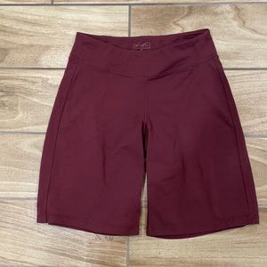 Athleta Burgundy Workout Shorts Size Small